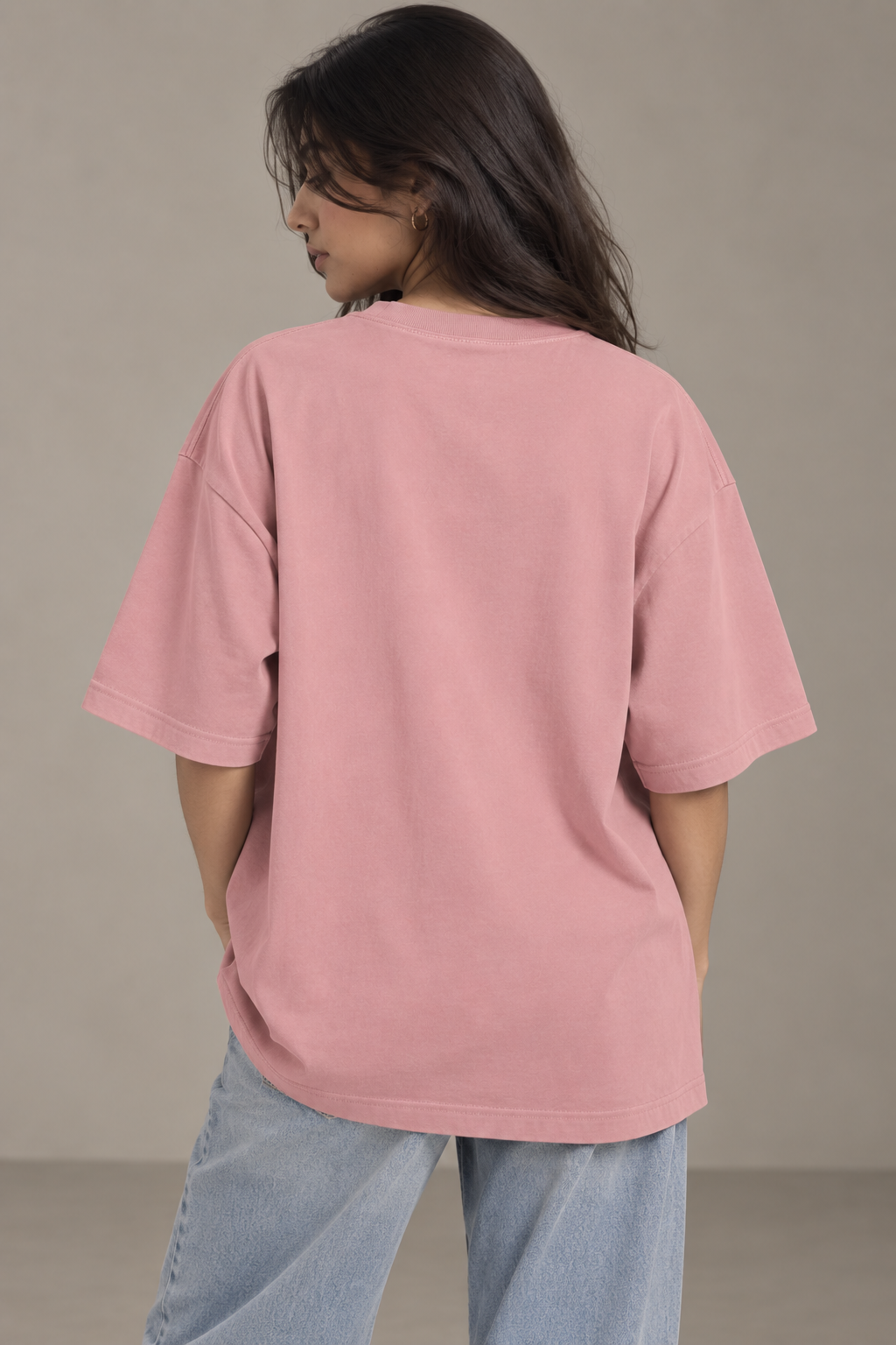 Anthakuminchi Oversized Tee (Rose Pink)