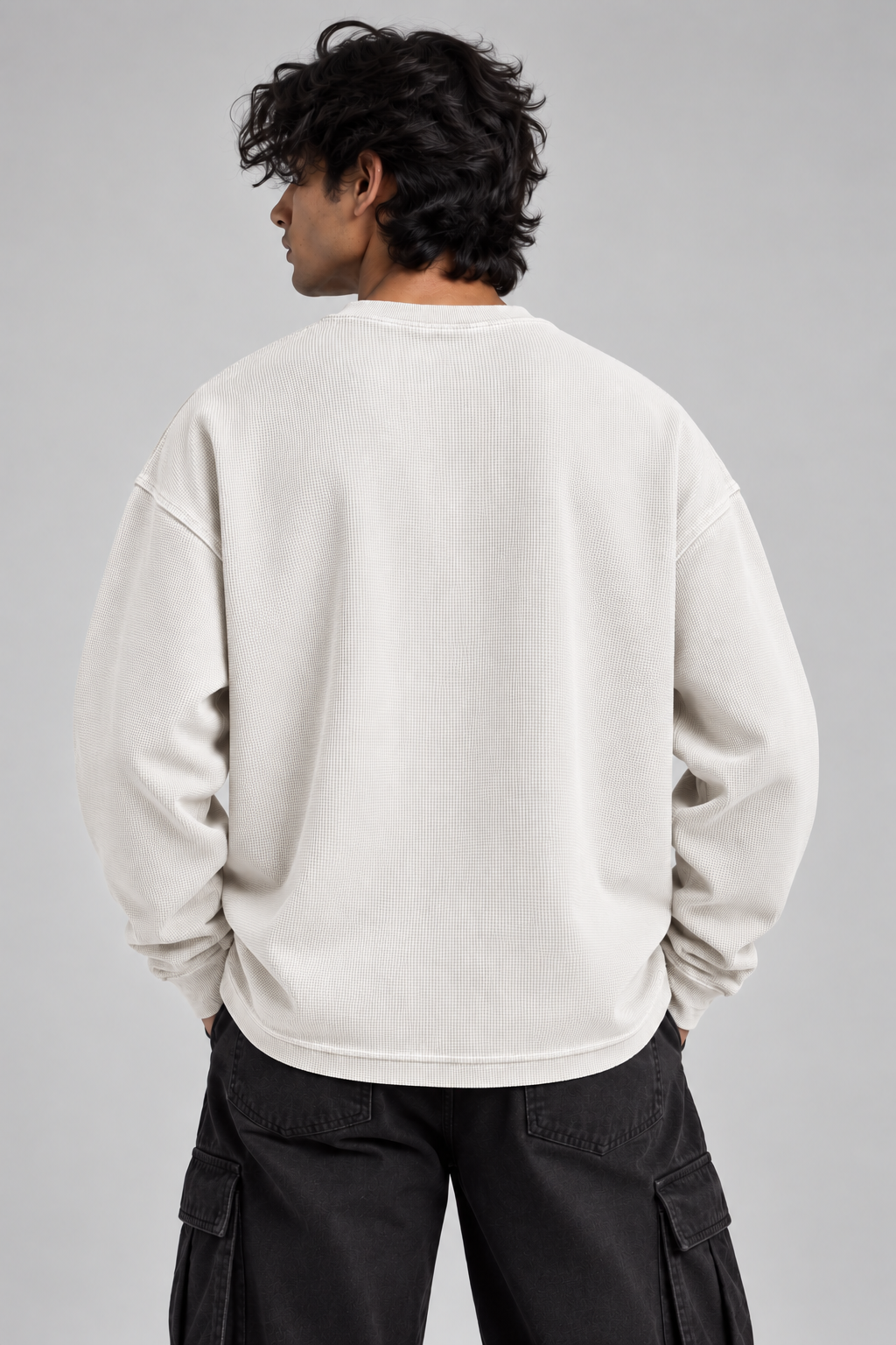 Anthakuminchi Waffle Knit Full sleeve (Off-White)