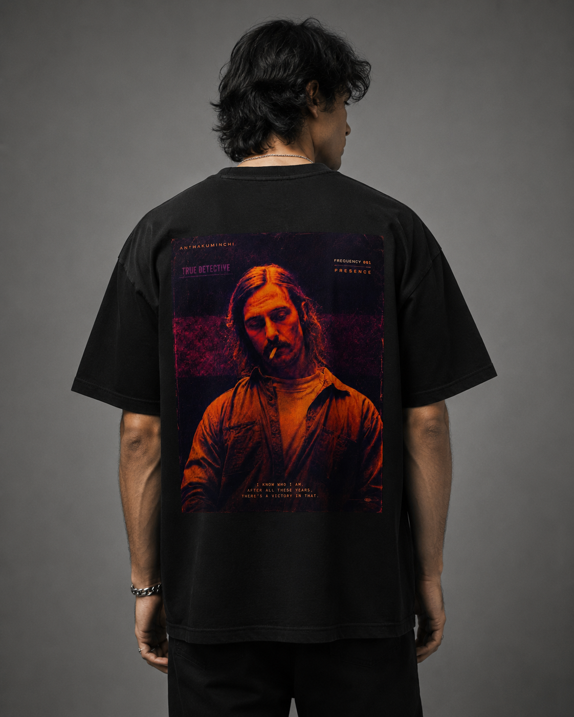 Frequency 001: Presence (Black Oversized Tshirt))