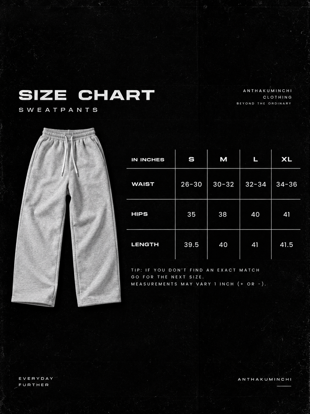 Anthakuminchi Charcoal Grey Sweatpants