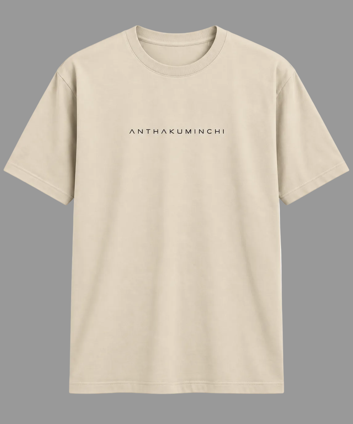 Anthakuminchi Regular Fit Tee (Beige)