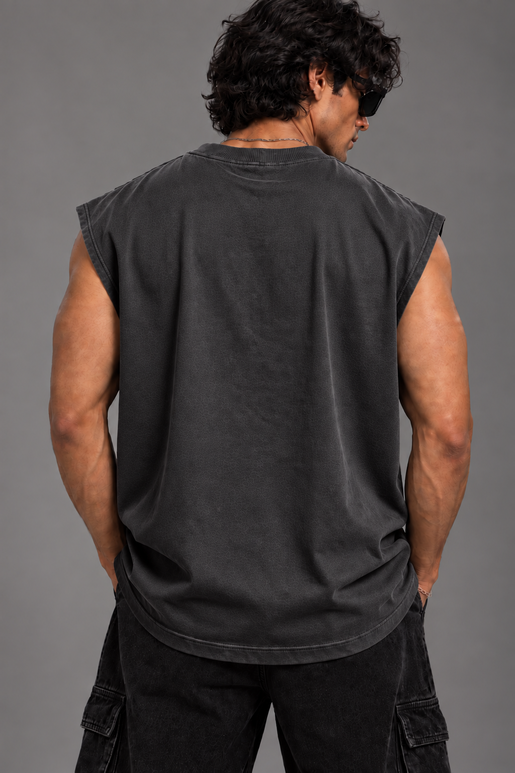 Anthakuminchi Oversized Tank Top (Charcoal Grey)