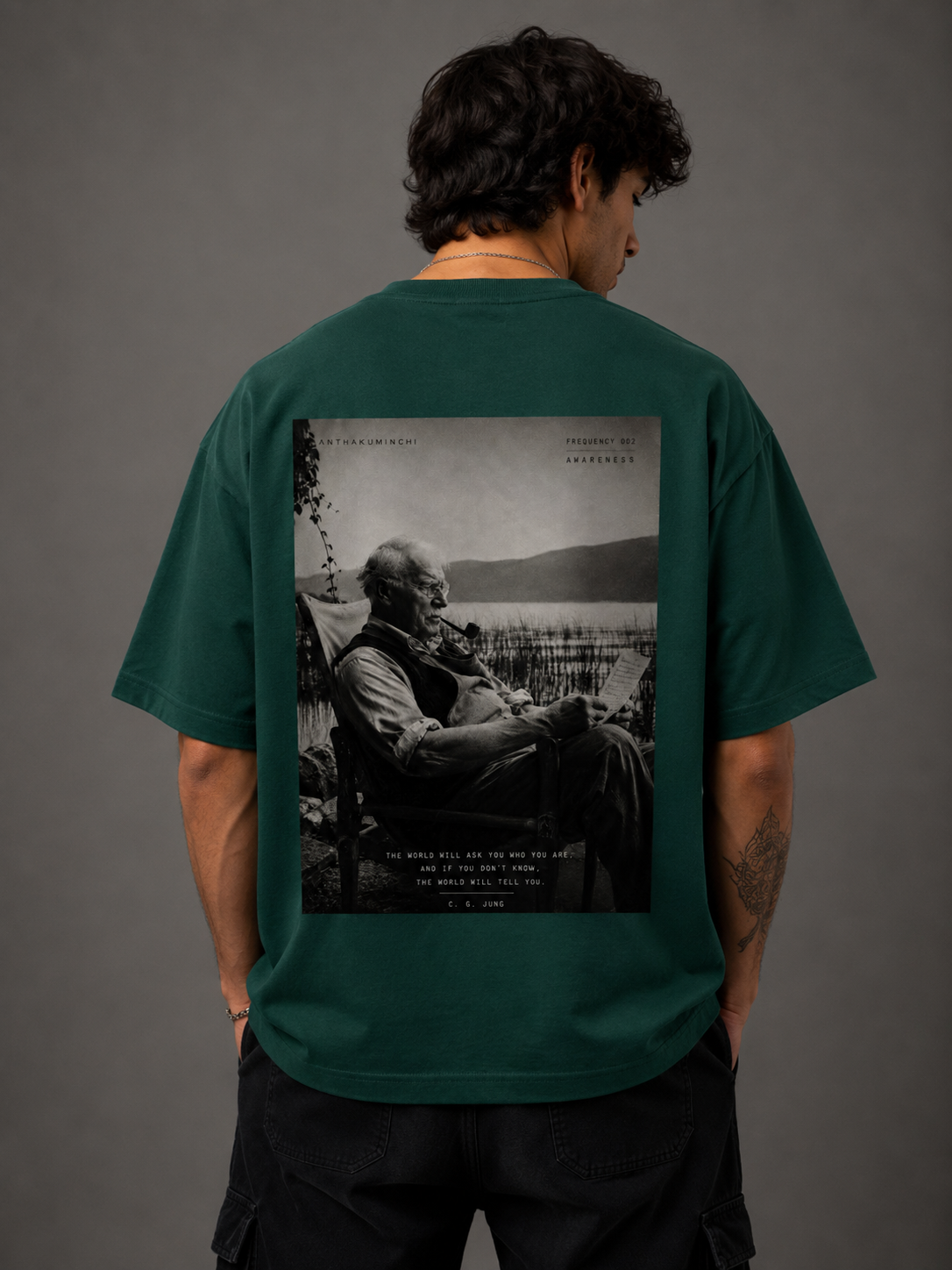 Frequency 002: Awareness (Bottle Green Oversized Tee)