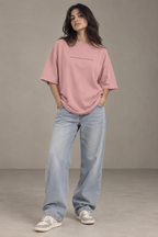 Anthakuminchi Oversized Tee (Rose Pink)