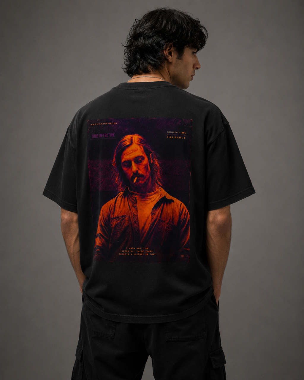 Frequency 001: Presence (Black Oversized Tshirt))