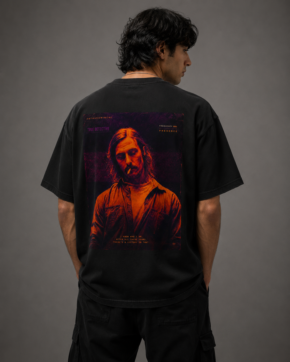 Frequency 001: Presence (Black Oversized Tshirt))