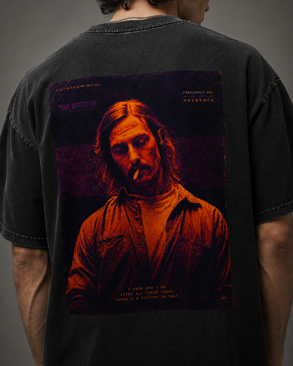 Frequency 001: Presence (Vintage Fade Wash Oversized T-shirt)