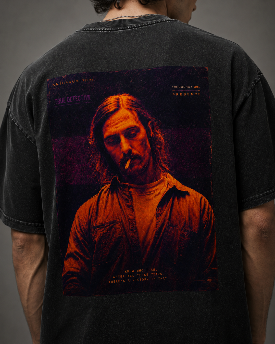 Frequency 001: Presence (Vintage Fade Wash Oversized T-shirt)