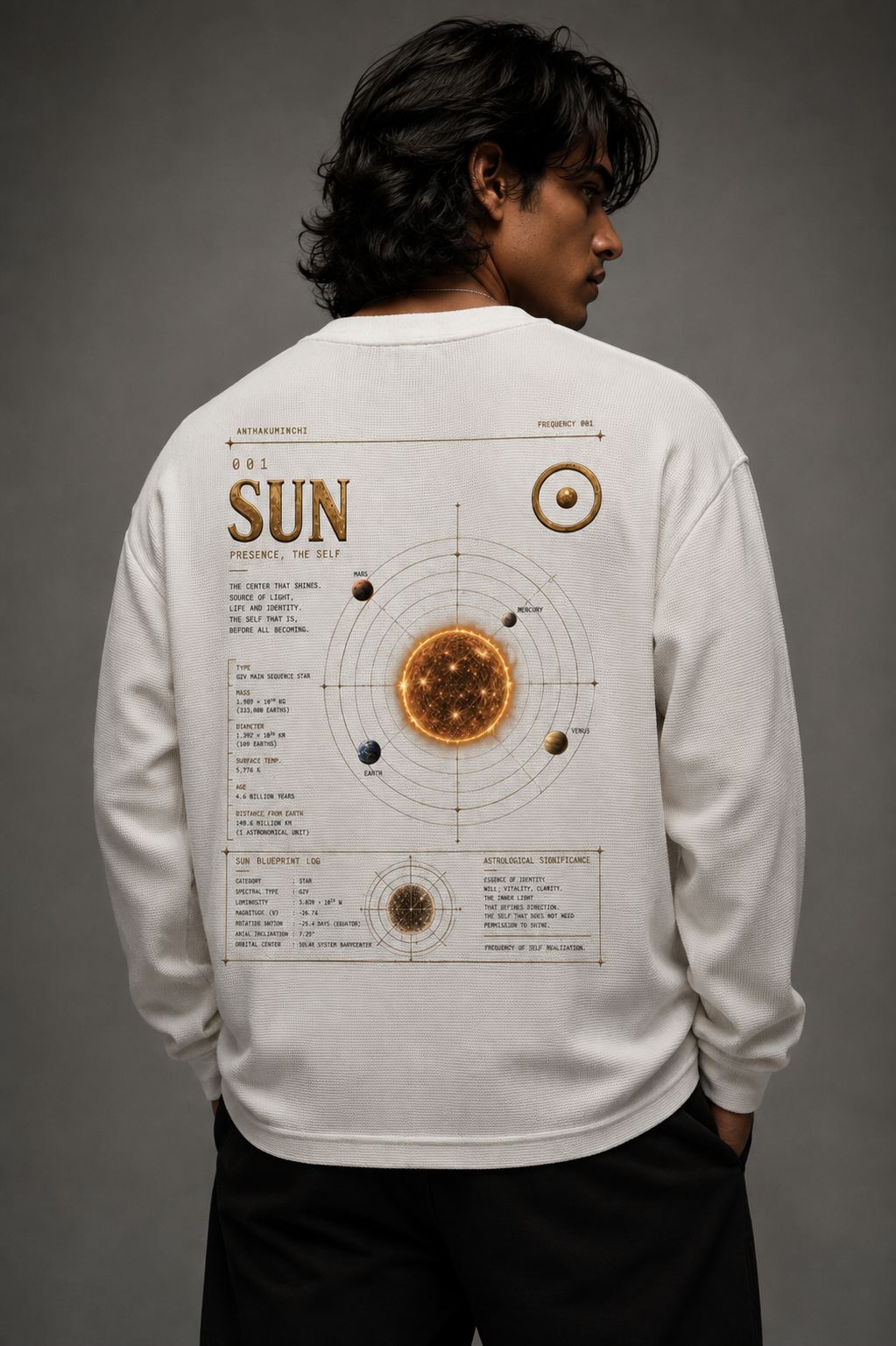 001 ☉ SUN: The Self (Off-white Waffle Knit Oversized)