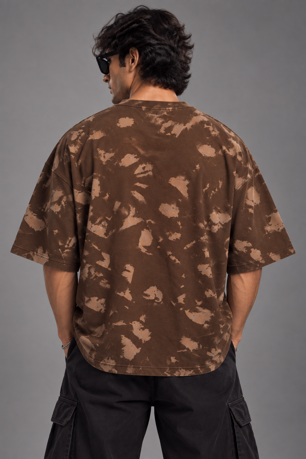 Anthakuminchi Special Acid Wash Oversized Tee (Brown Splatter Wash)