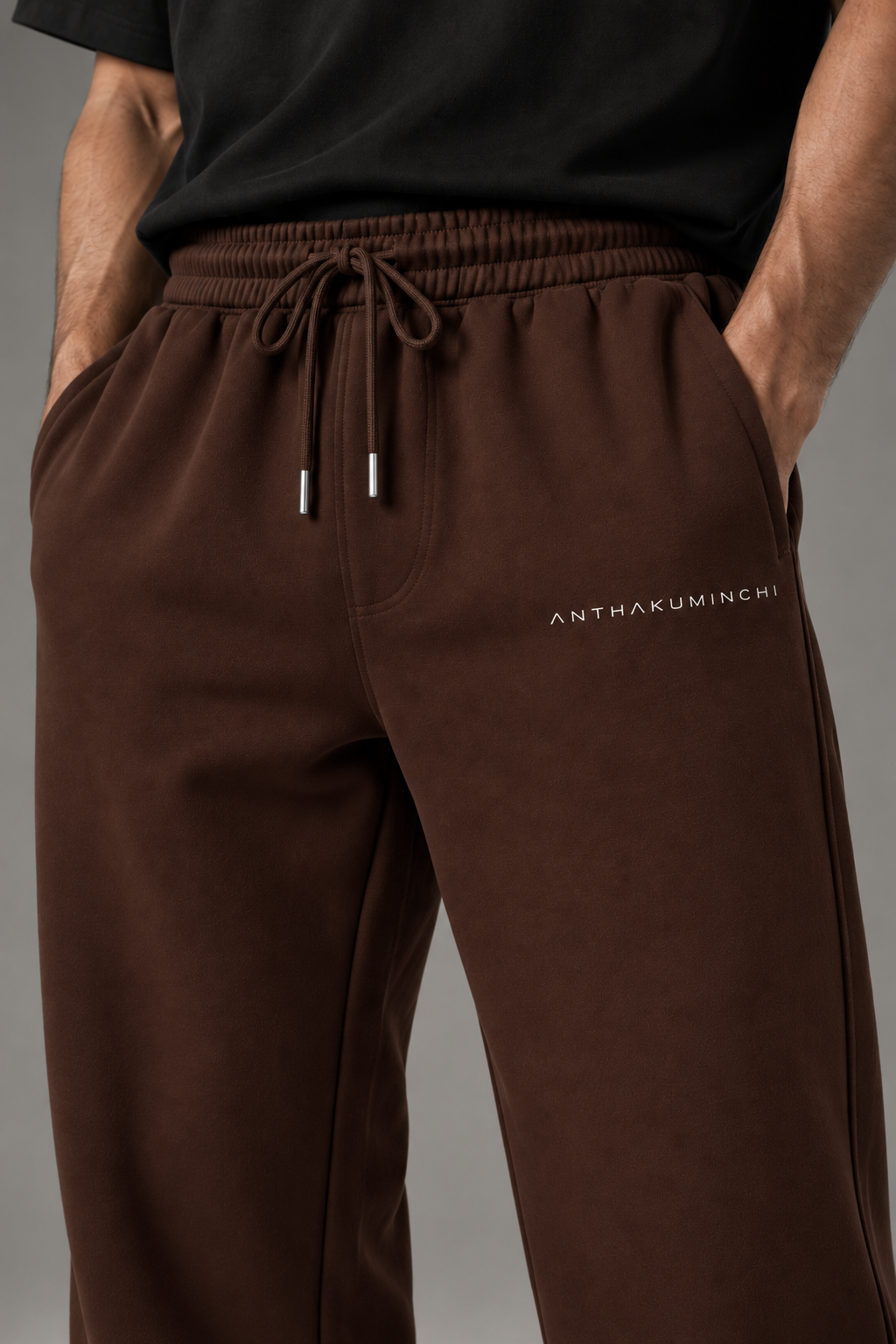 Anthakuminchi Chocolate Brown Sweatpants