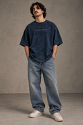 Anthakuminchi Special Acid Wash Oversized Tee (Navy Blue)