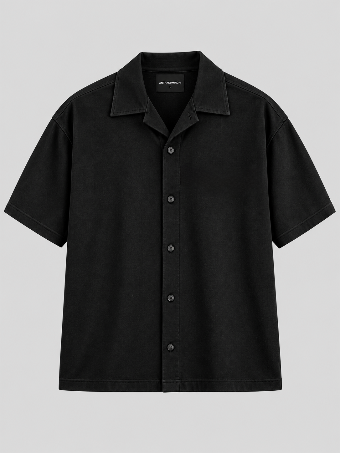 Anthakuminchi Boxy Fit Shirt (Black)