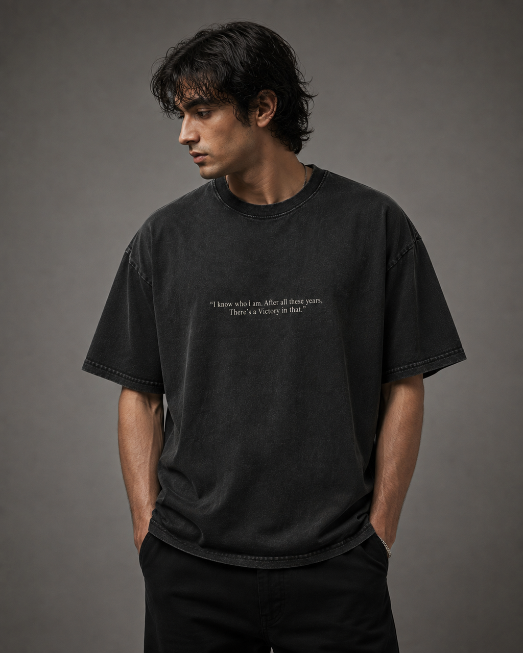 Frequency 001: Presence (Vintage Fade Wash Oversized T-shirt)