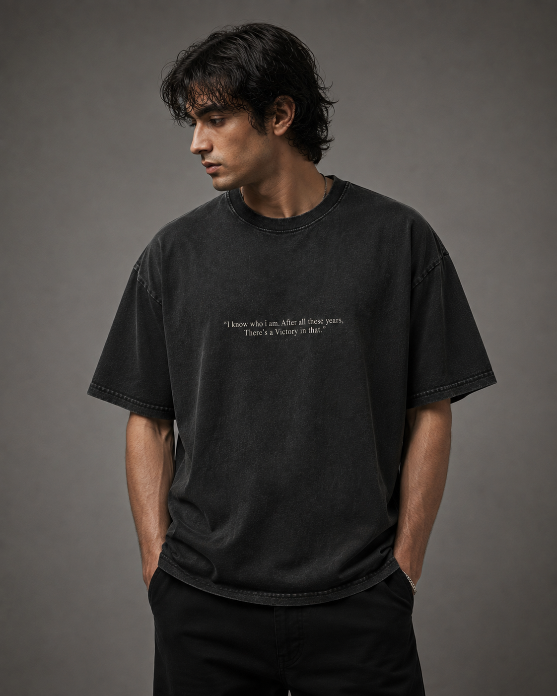 Frequency 001: Presence (Vintage Fade Wash Oversized T-shirt)