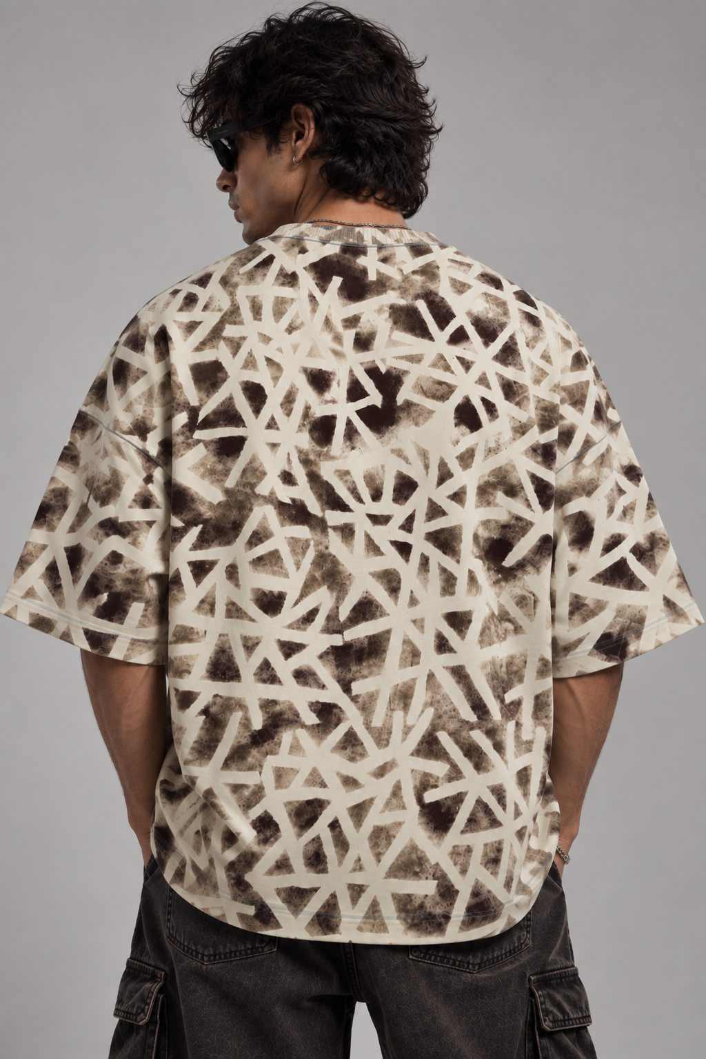 Anthakuminchi Special Acid Wash Oversized Tee (Triangular Fade)