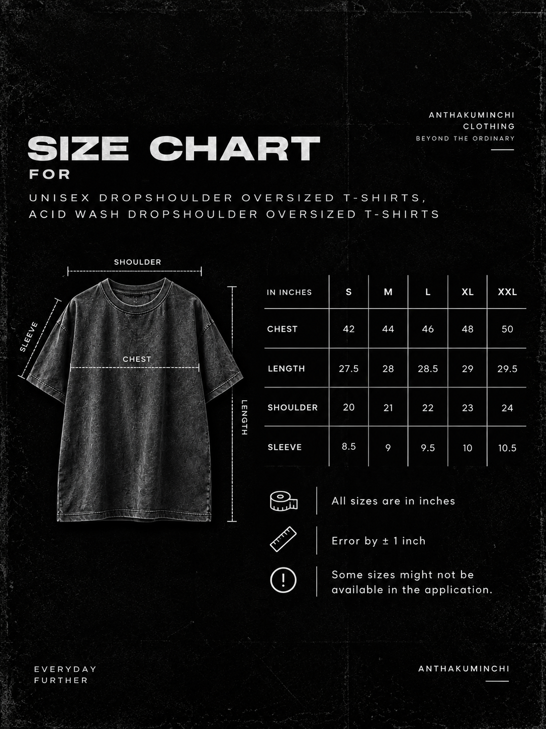 Anthakuminchi Special Acid Wash Oversized Tee (Maroon)