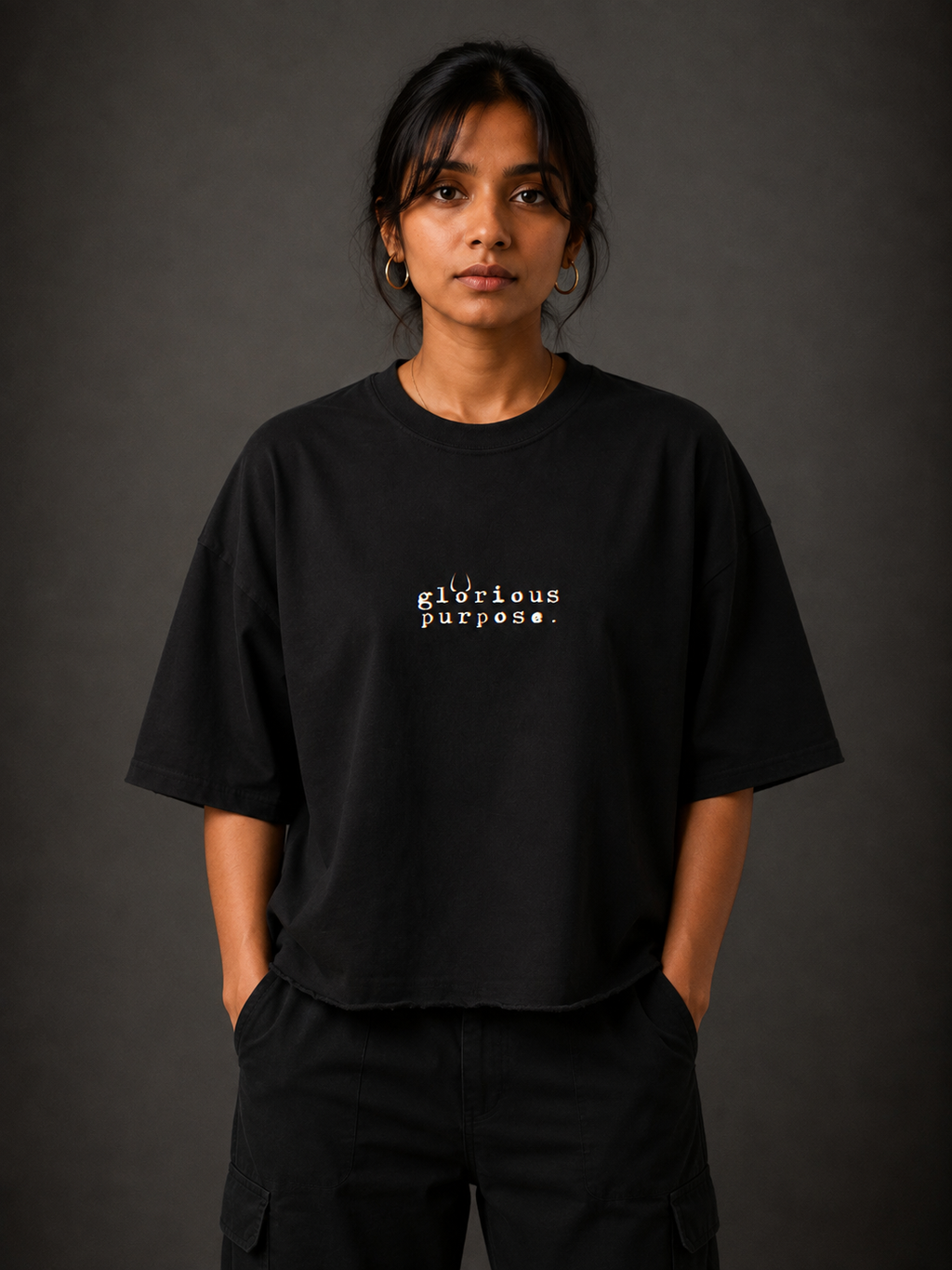 Frequency 008: Acceptance (Black Boxy Fit Tee)