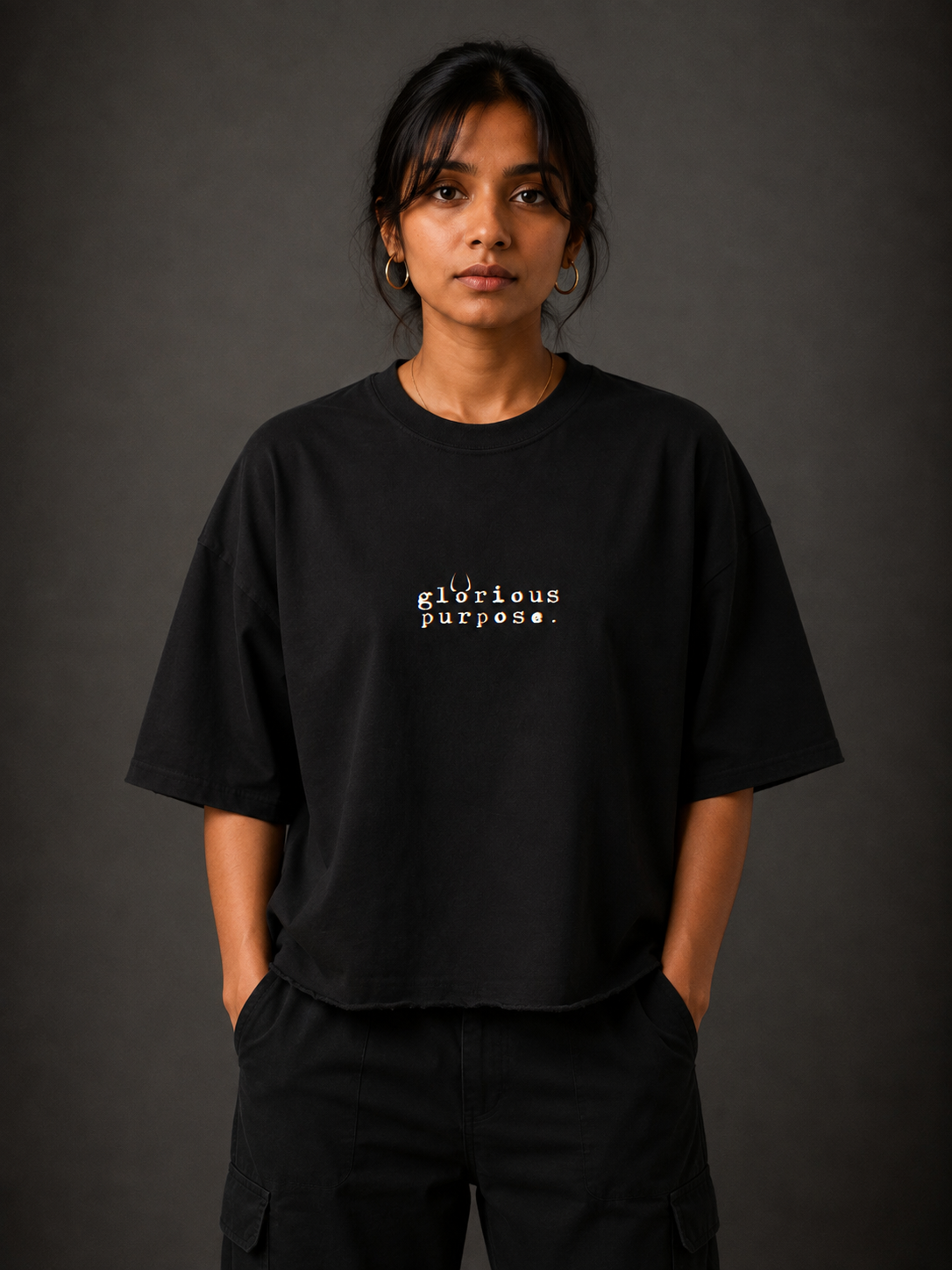 Frequency 008: Acceptance (Black Boxy Fit Tee)