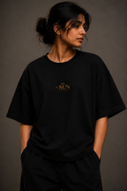 001: Presence | ☉ Sun | Black Boxy Fit Tee