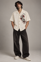 Kurohyou & Higanbana Premium Boxy Fit Shirt (Off White)