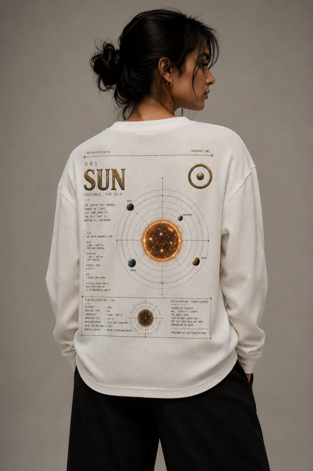 001 ☉ SUN: The Self (Off-white Waffle Knit Oversized)
