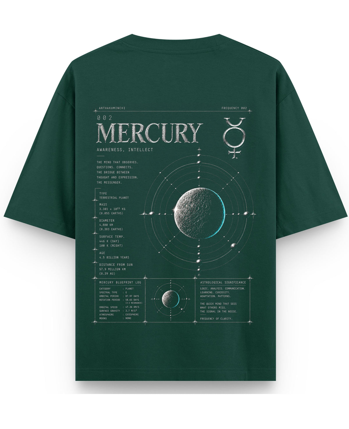 Bottle Green Oversized T-Shirt Back Design