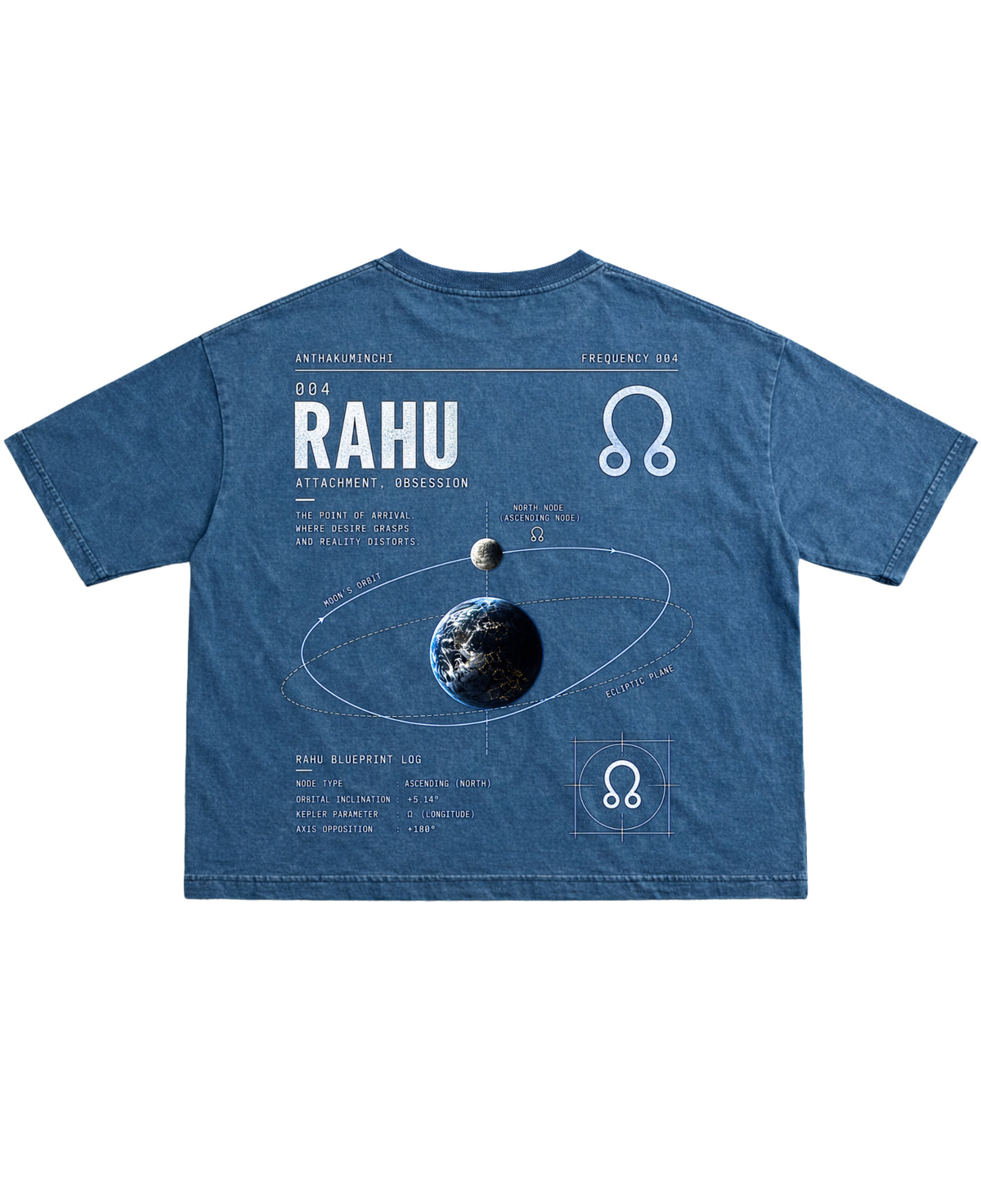 Denim Wash Boxy Fit T-shirt Back Design
