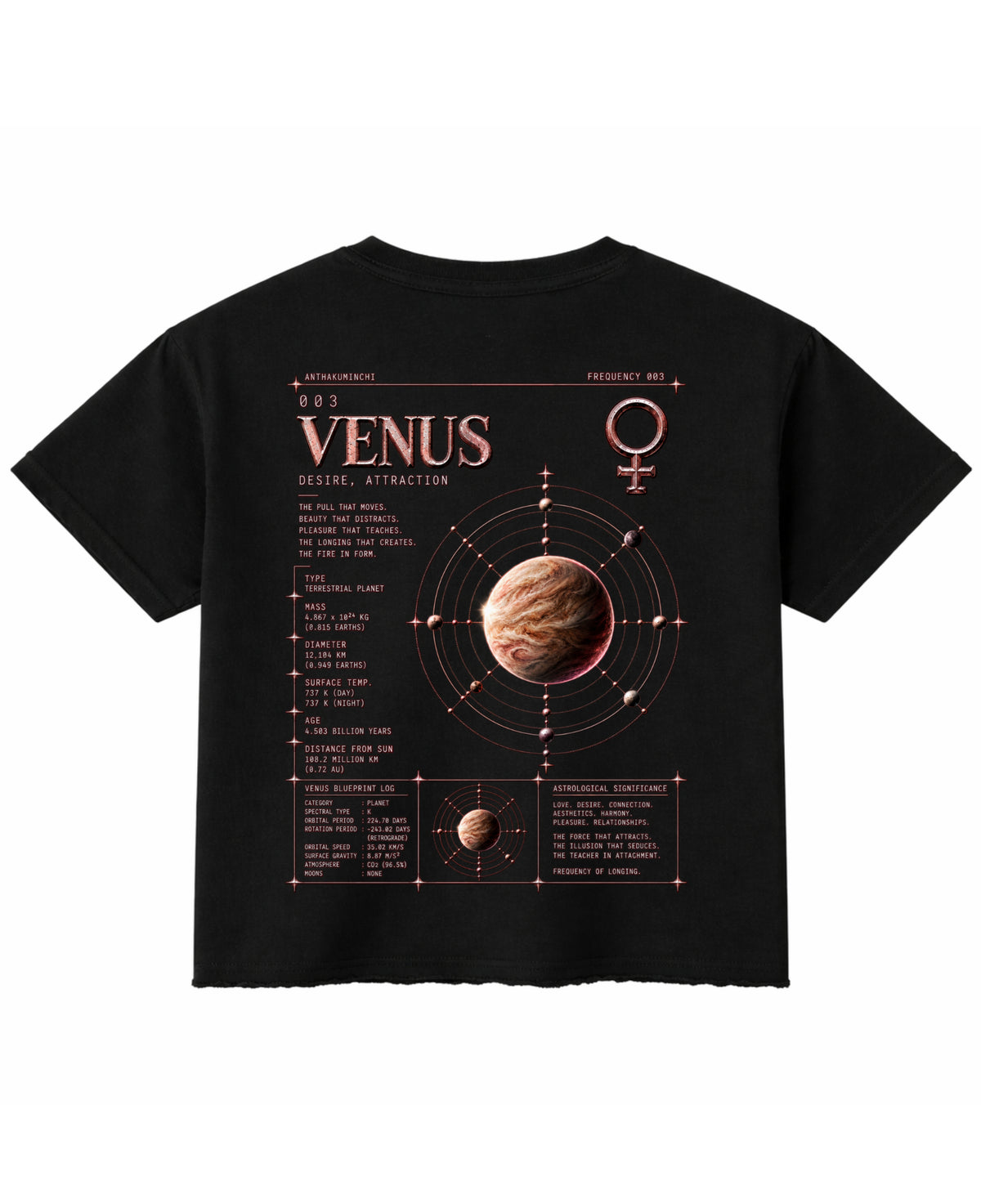 Black Boxy Fit T-shirt Back Design