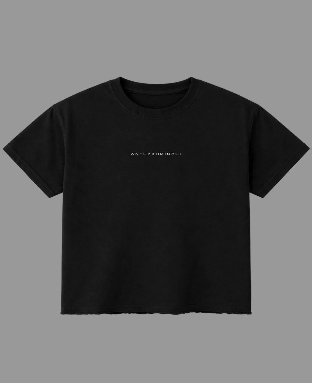 Black Boxy Fit T-shirt Front Design
