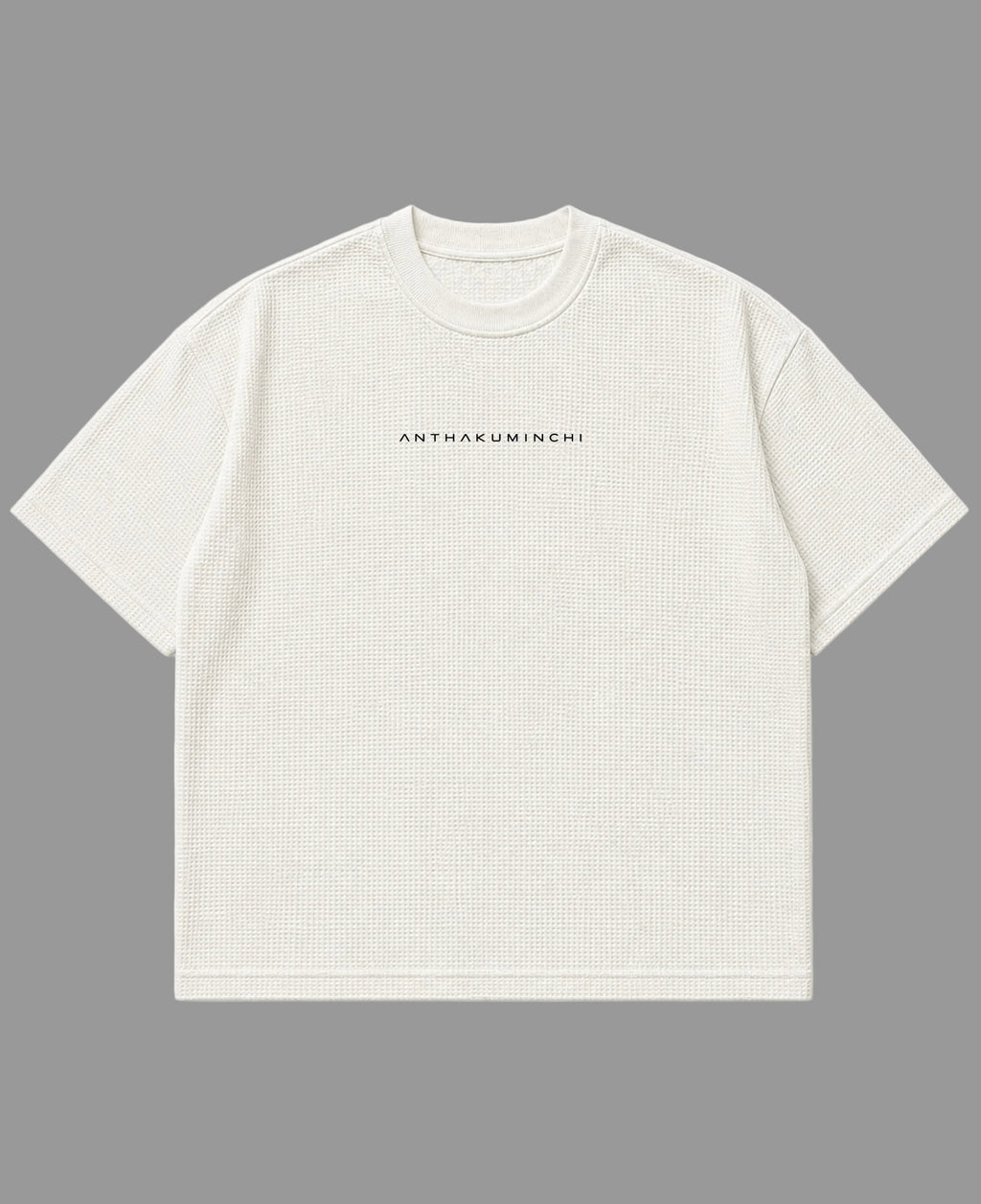 Off-white waffle boxy fit Front Design