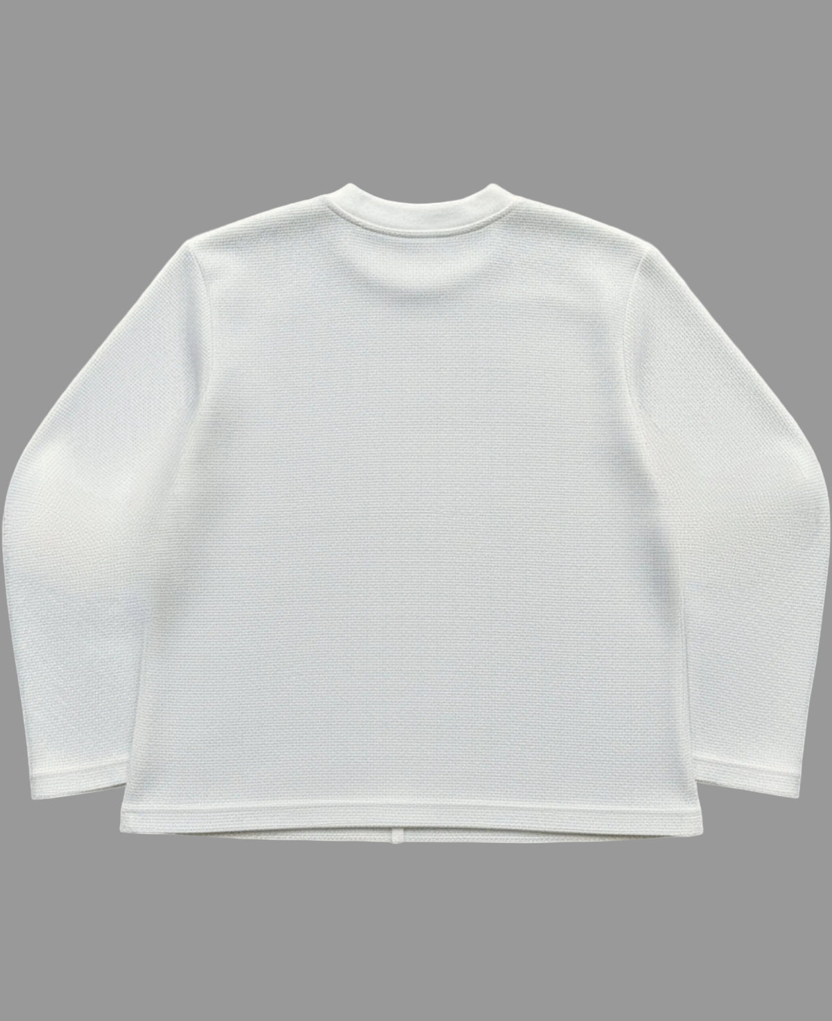 Off-white waffle knit oversized full-sleeve Back Design