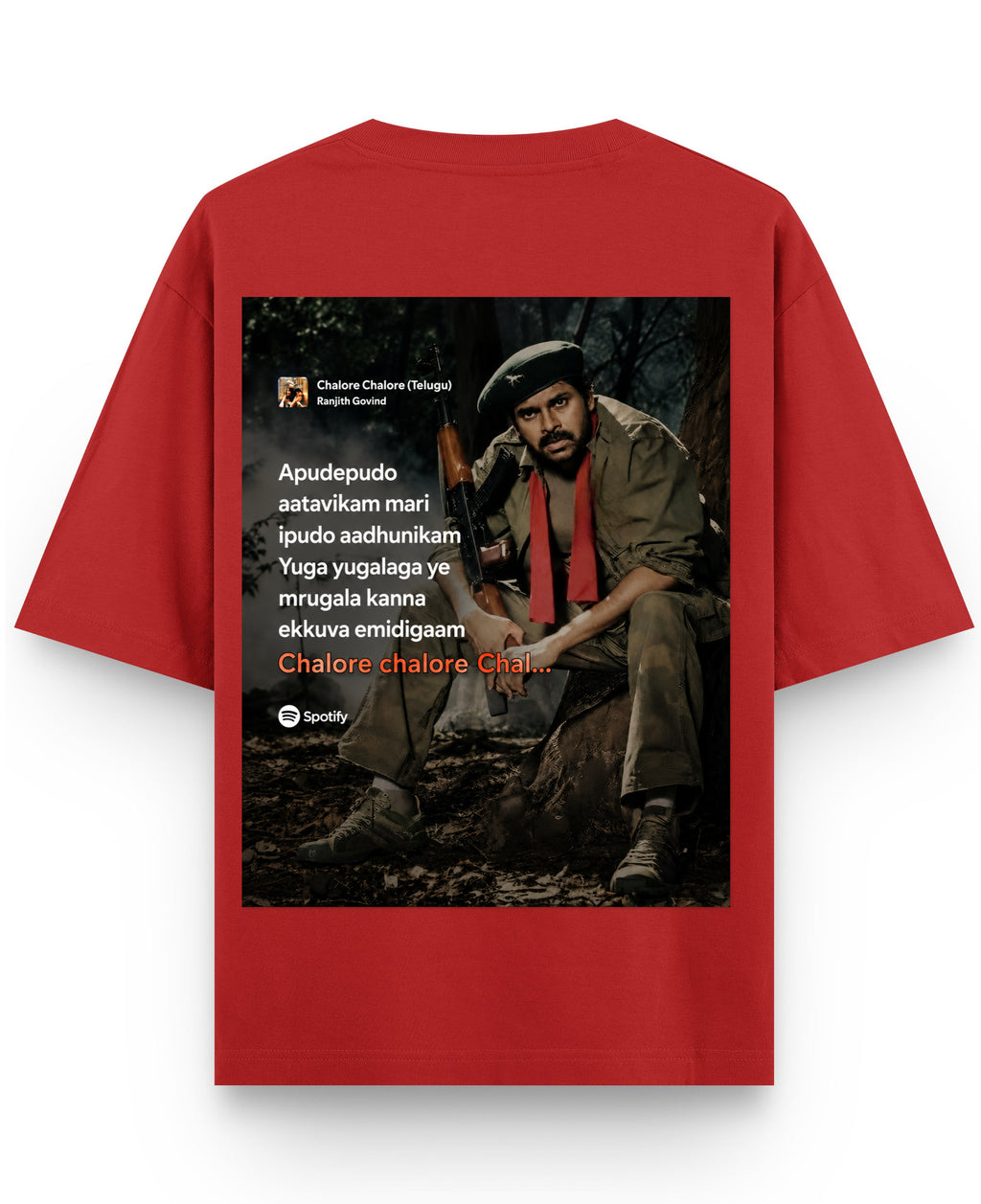 Red Oversized T-shirt Back Design