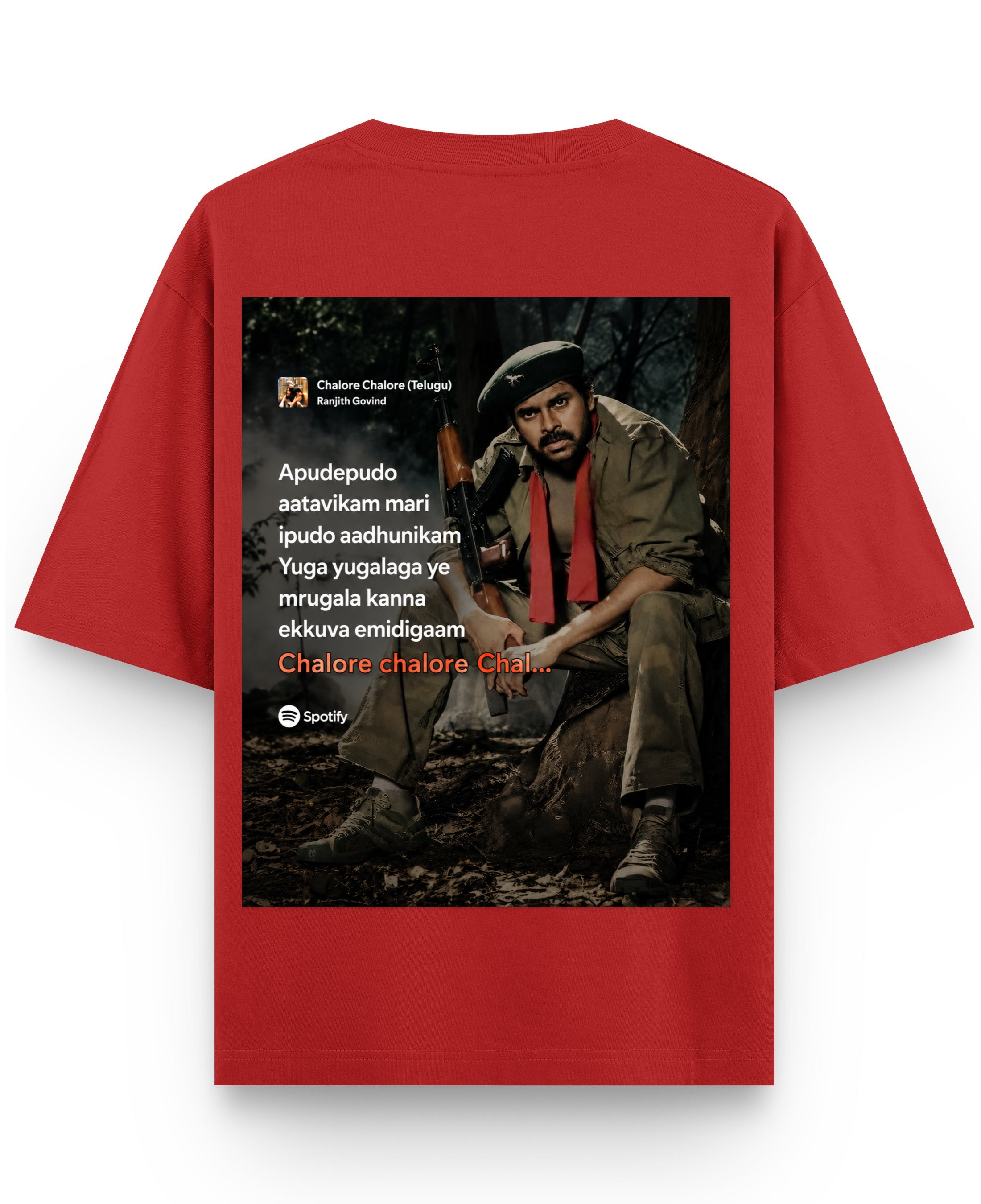 Red Oversized T-shirt Back Design