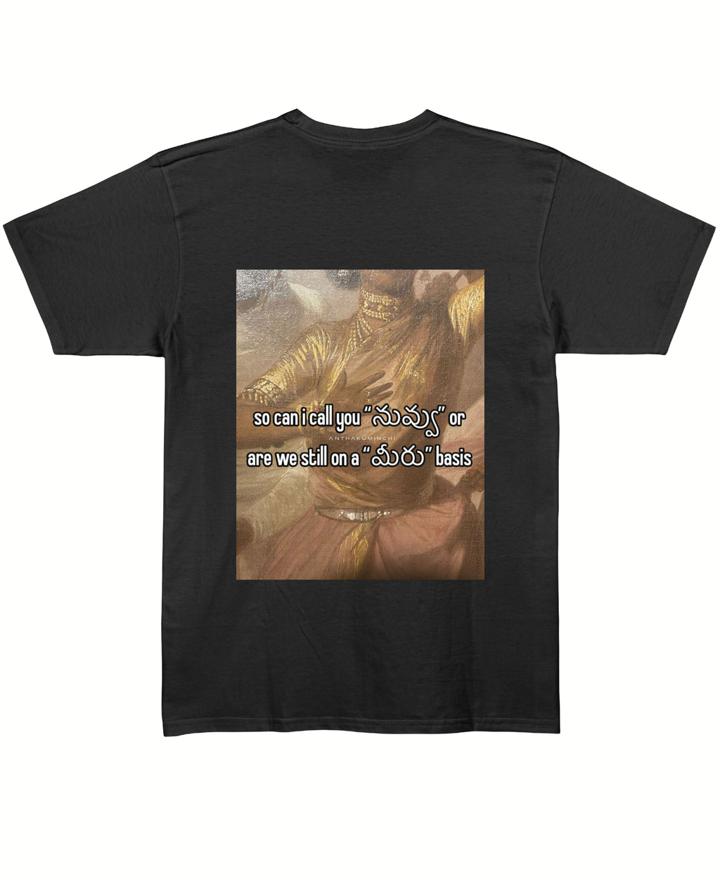 Black Regular Fit T-shirt Back Design