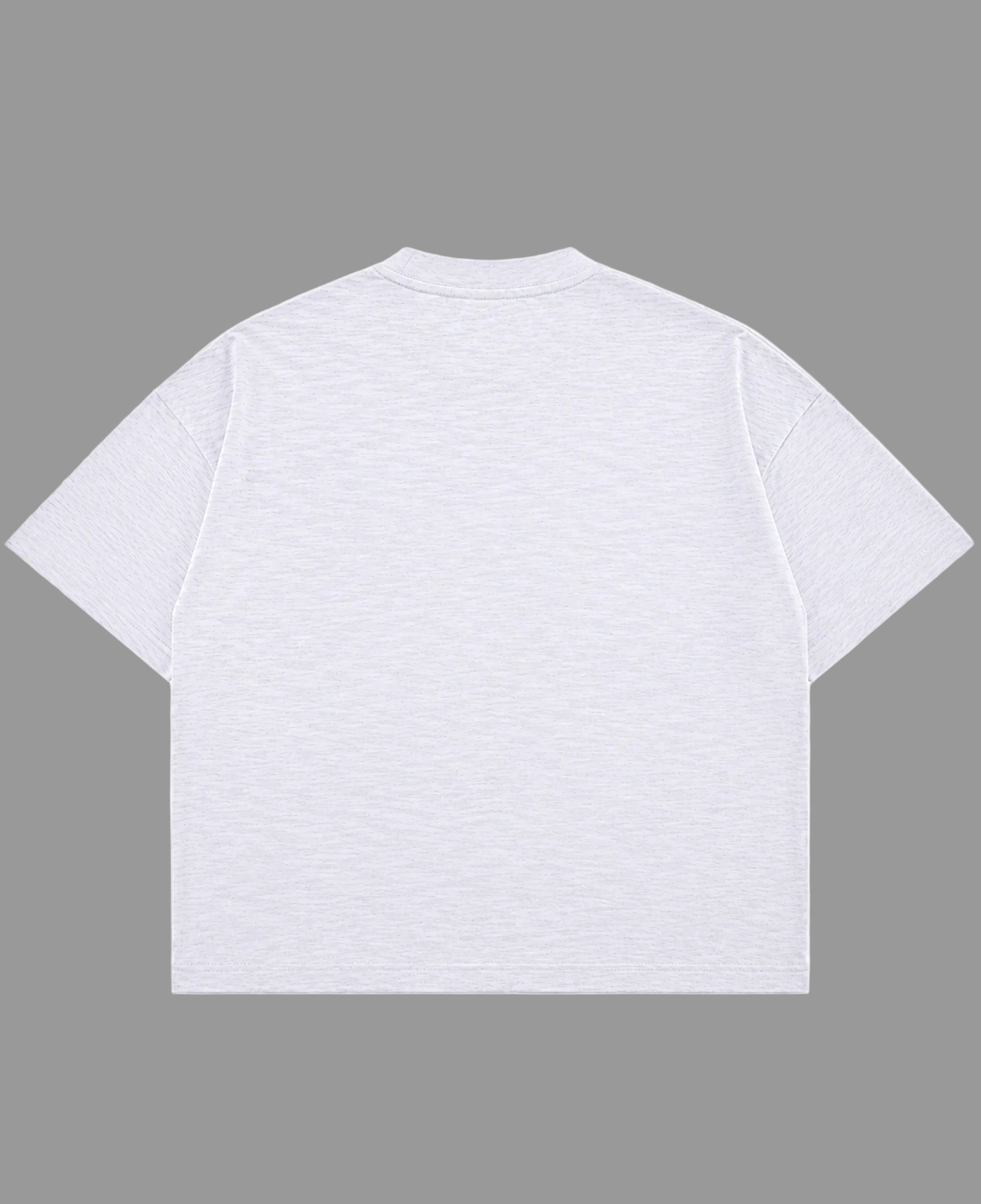 Dusty White Boxy Slub tee Back Design
