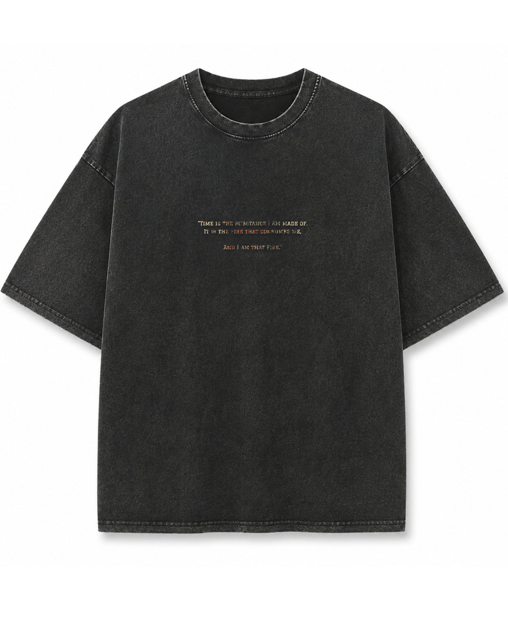 Vintage Fade Wash Oversized T-shirt Front Design