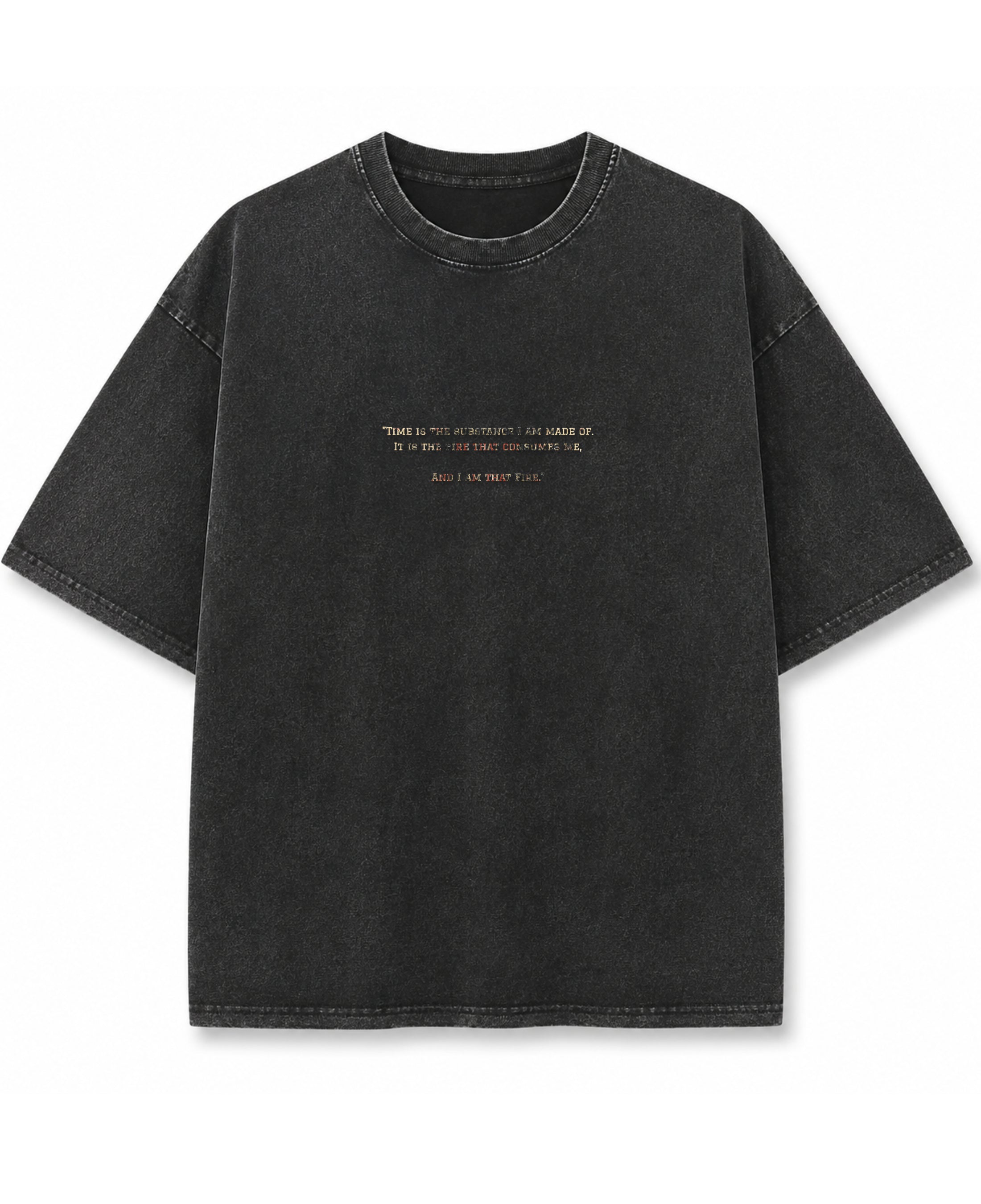 Vintage Fade Wash Oversized T-shirt Front Design