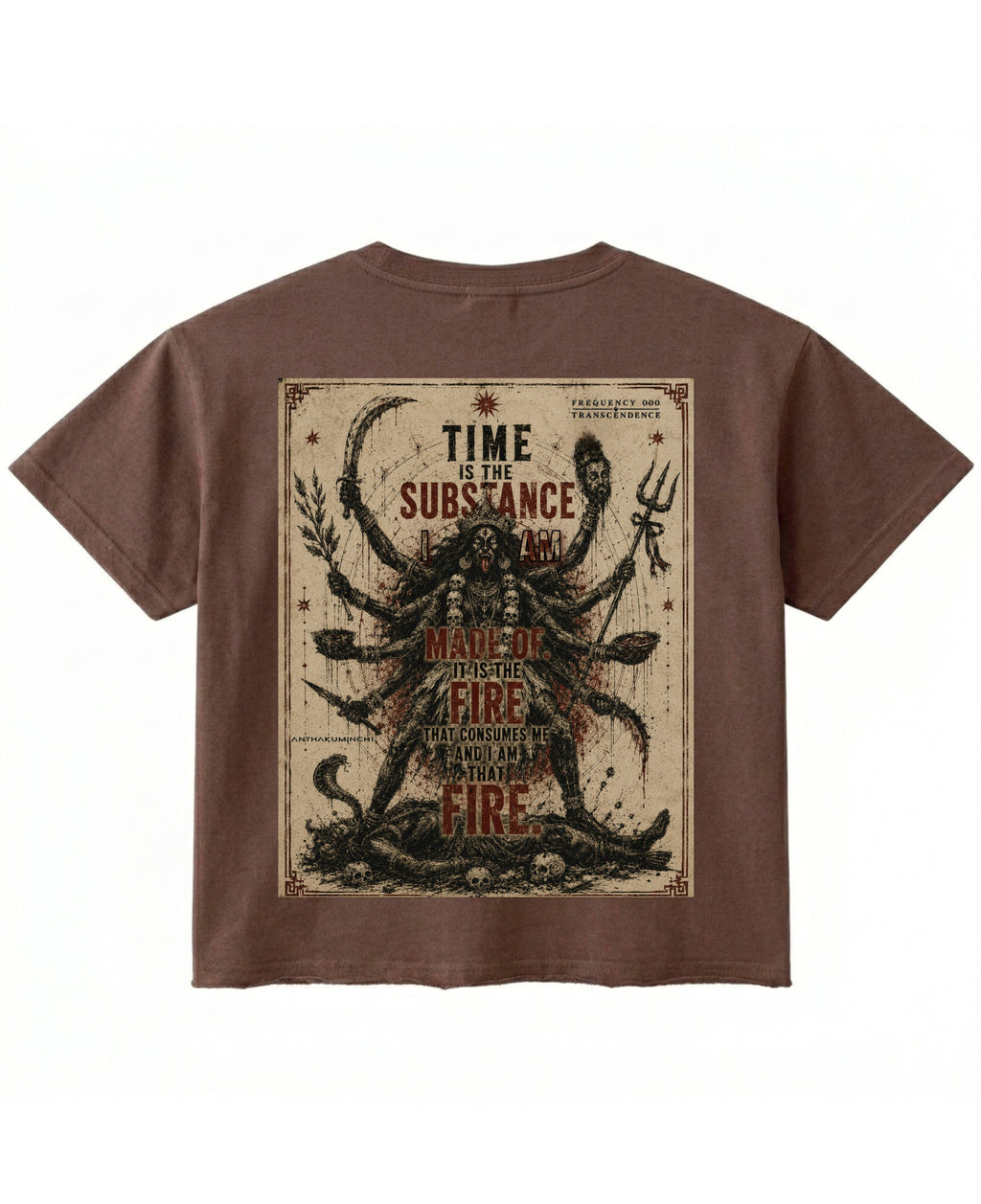 Brown Boxy Fit T-shirt Back Design