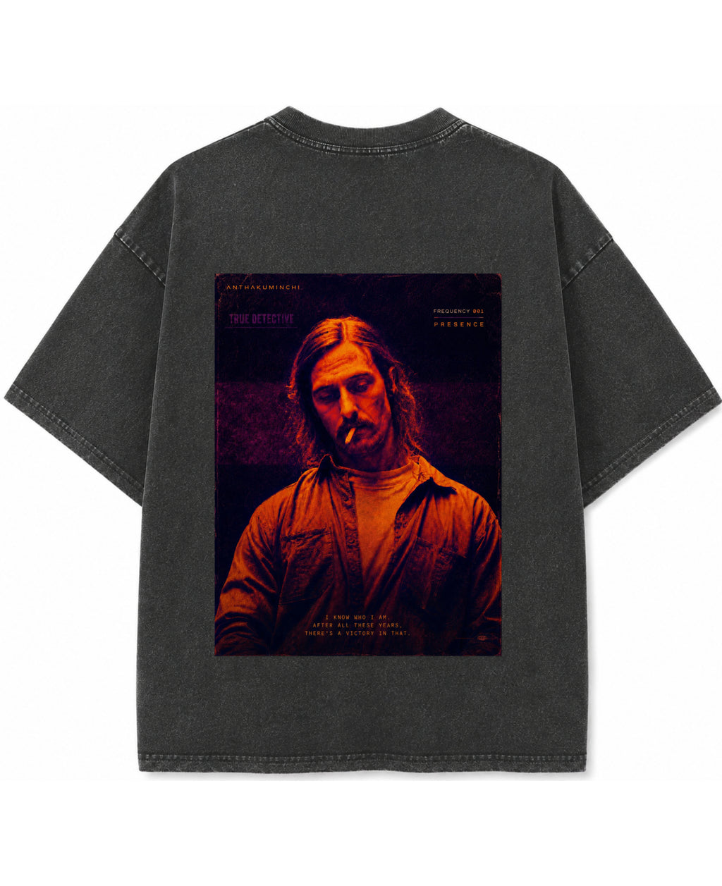 Vintage Fade Wash Oversized T-shirt Back Design