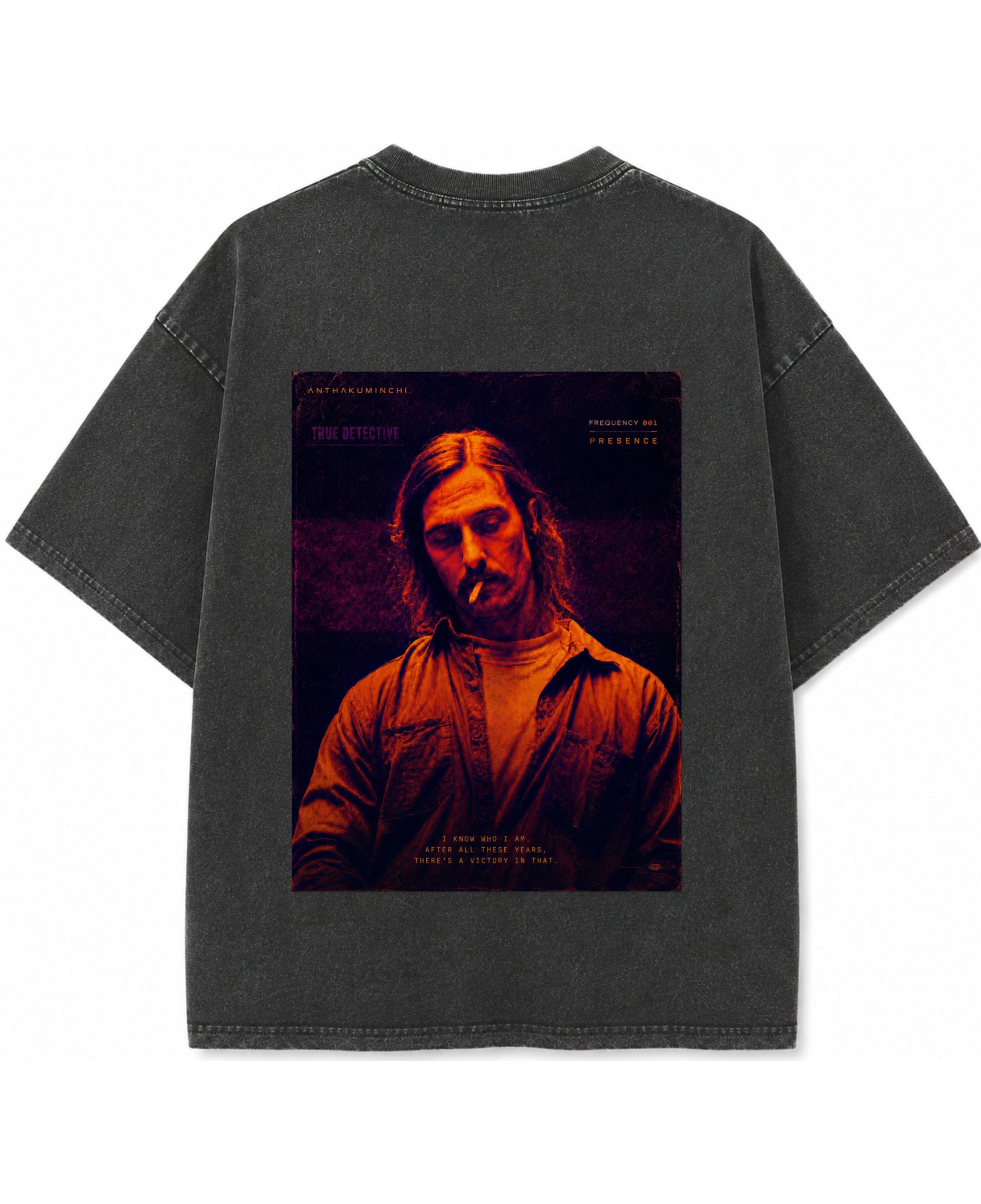 Vintage Fade Wash Oversized T-shirt Back Design