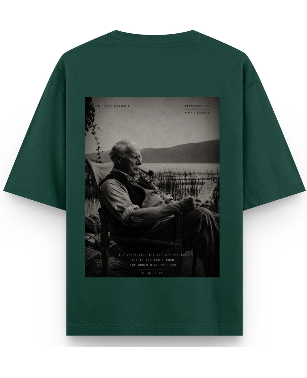 Bottle Green Oversized T-Shirt Back Design