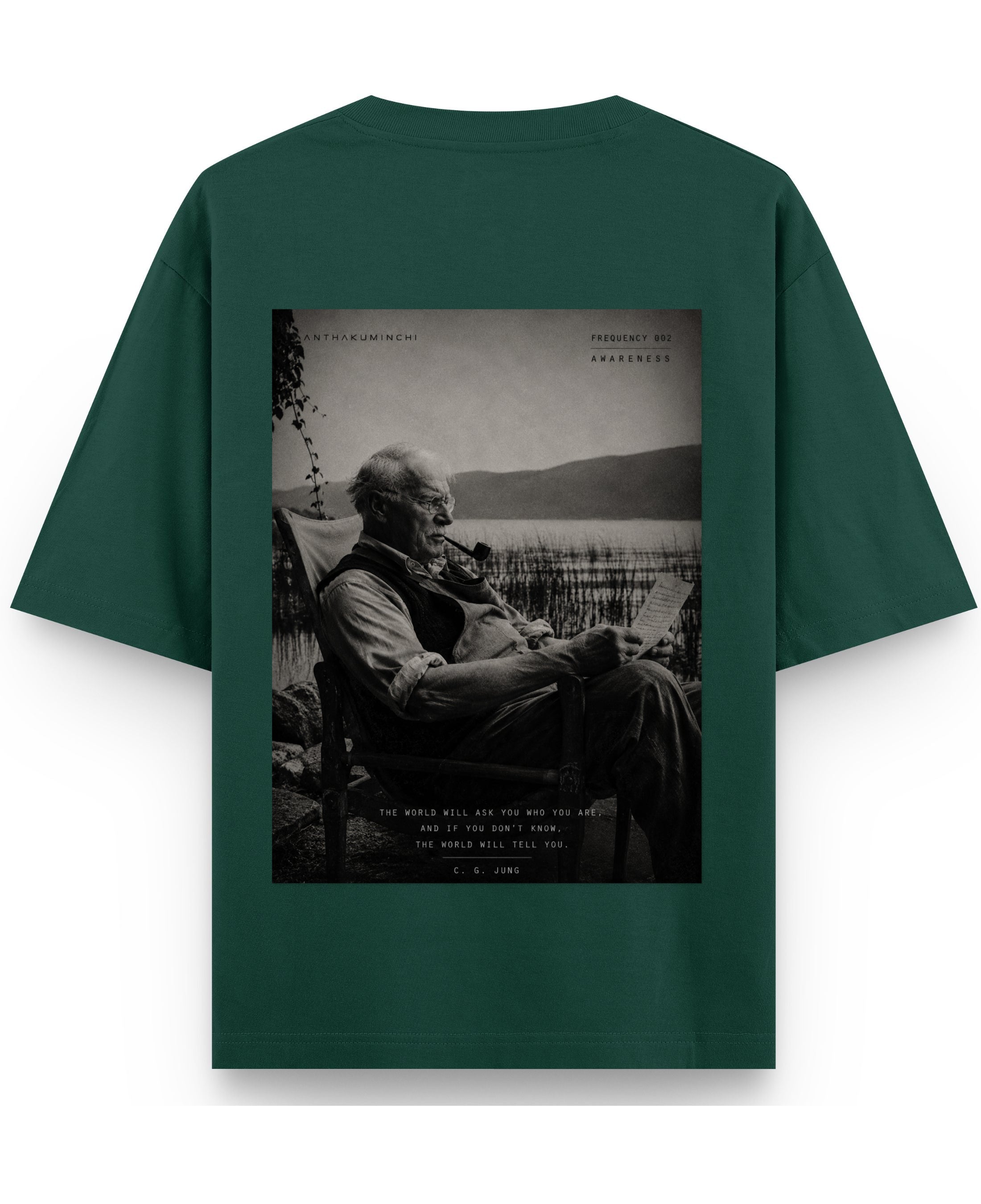 Bottle Green Oversized T-Shirt Back Design
