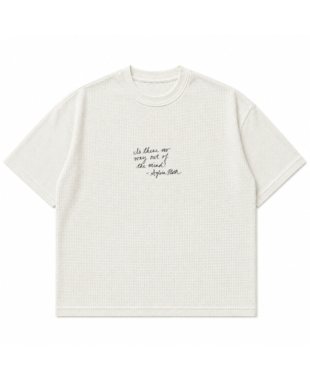 Off-white waffle boxy fit Front Design