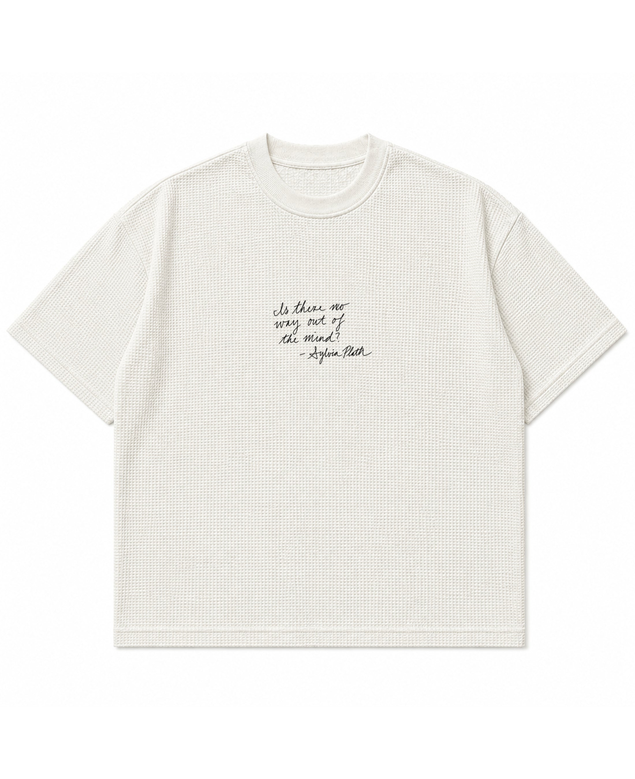 Off-white waffle boxy fit Front Design