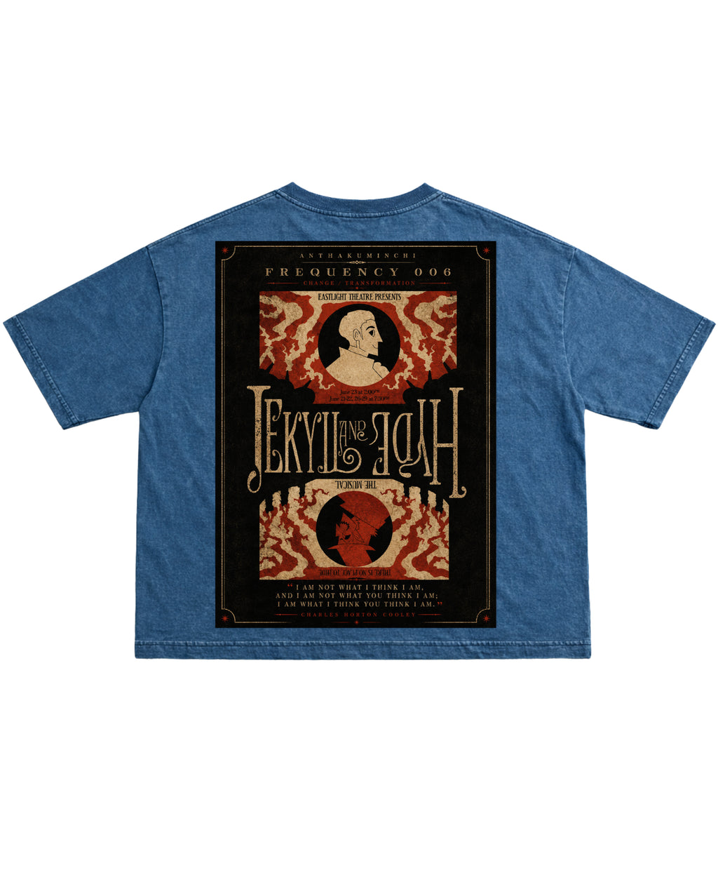 Denim Wash Boxy Fit T-shirt Back Design