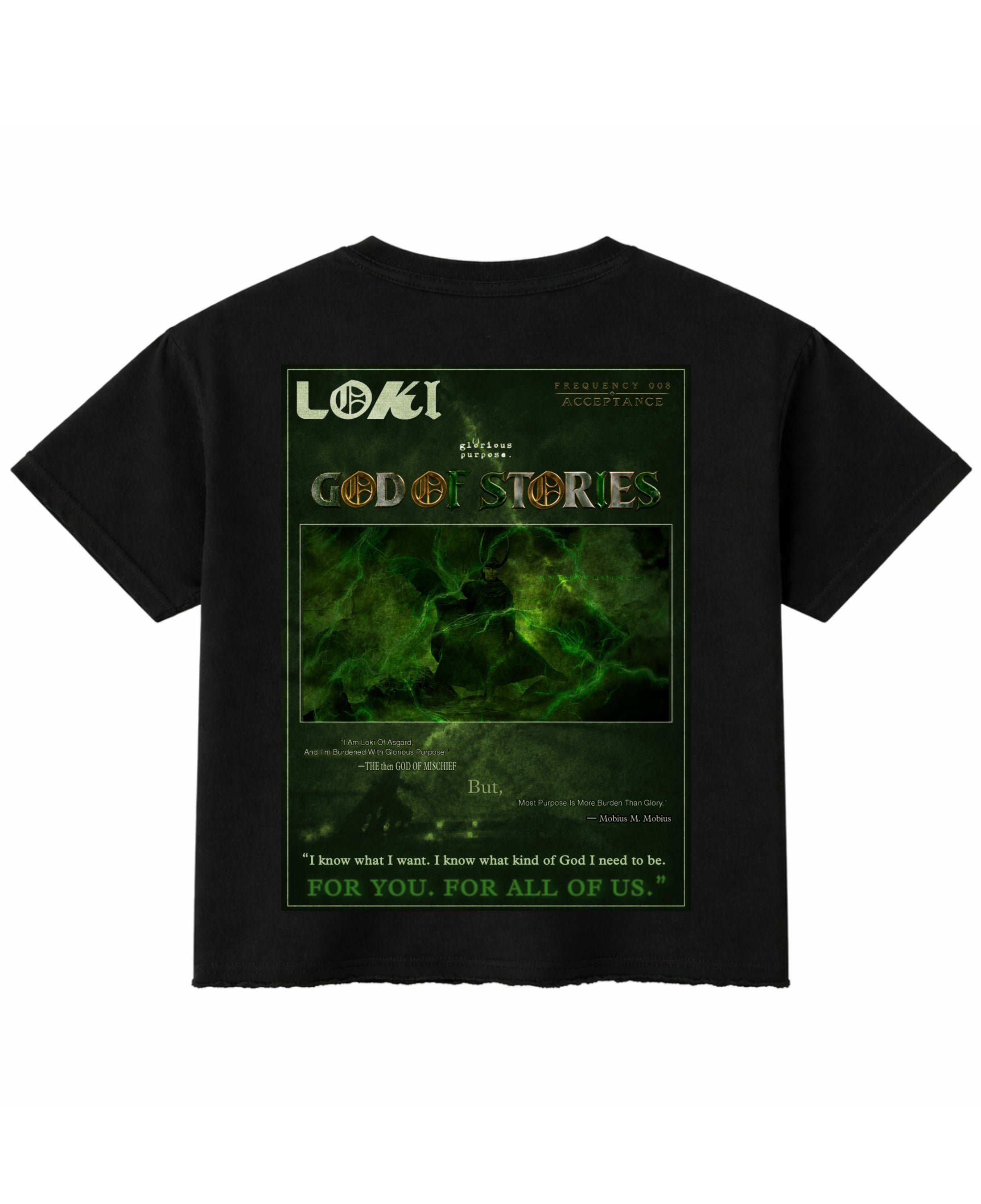 Black Boxy Fit T-shirt Back Design