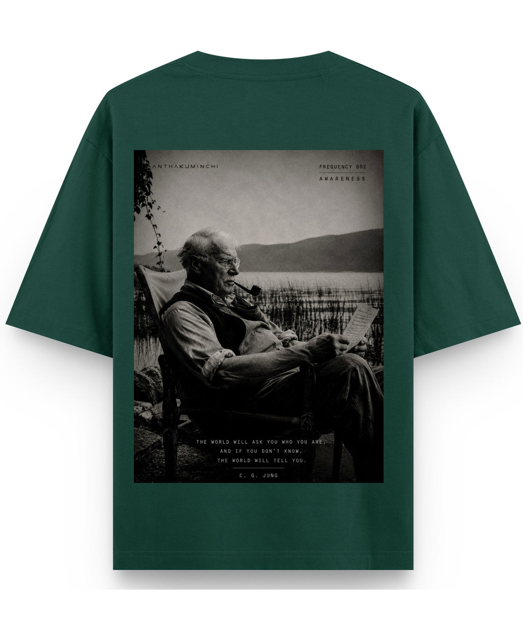 Bottle Green Oversized T-Shirt Back Design