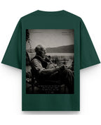 Bottle Green Oversized T-Shirt Back Design