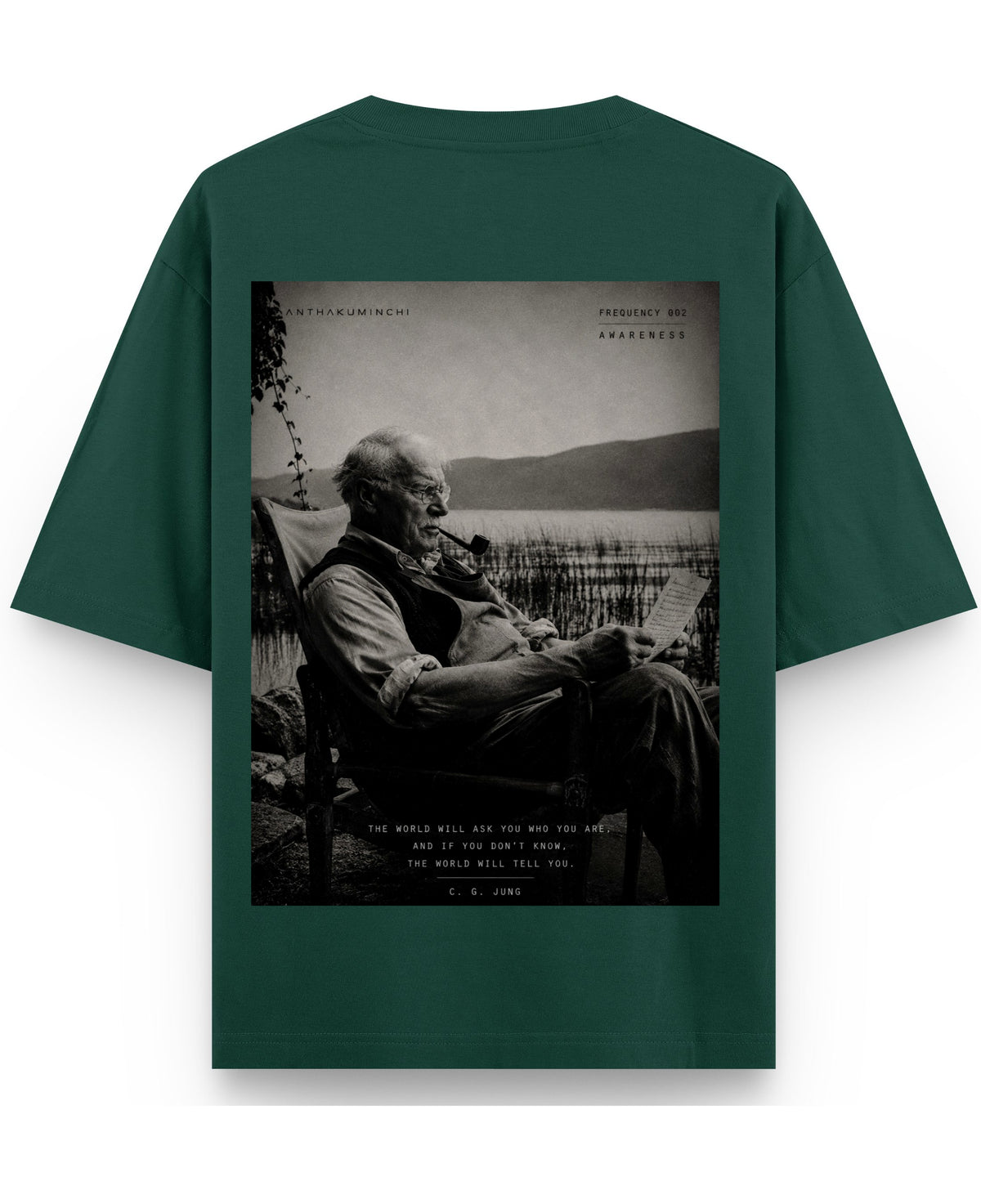 Bottle Green Oversized T-Shirt Back Design